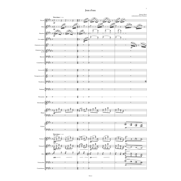 Ravel: Jeux d'eau, full score