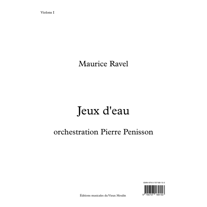 Ravel: Jeux d'eau, matériel d'orchestre