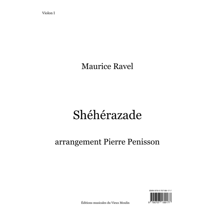 Ravel: Shéhérazade, matériel d'orchestre