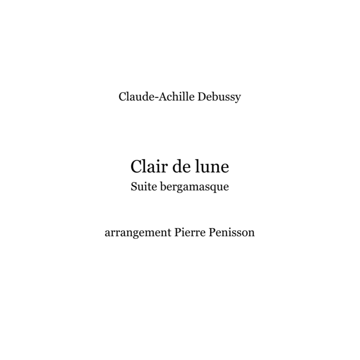 Debussy: Clair de lune, full score