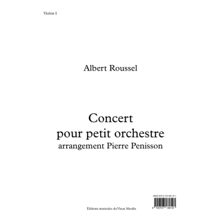 Albert Roussel: Concert pour petit orchestre, matériel d'orchestre