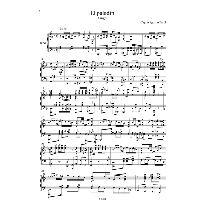 Album de tangos pour piano