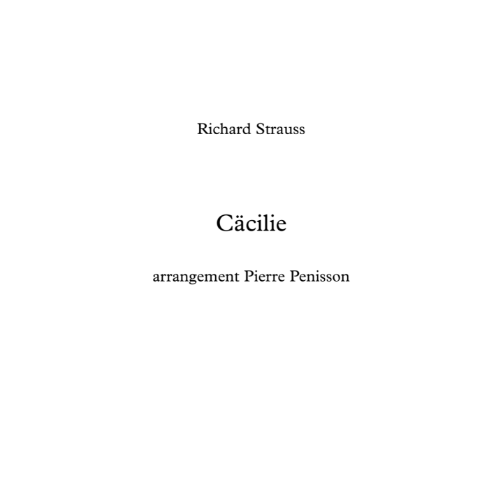 Richard Strauss: Cäcilie, conducteur