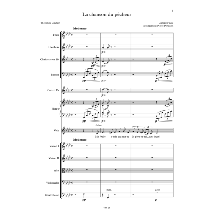 Gabriel Fauré: La chanson du pêcheur, conducteur