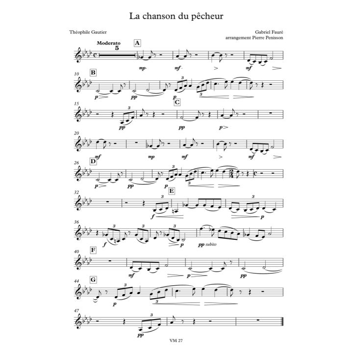 Gabriel Fauré: La chanson du pêcheur, matériel d'orchestre