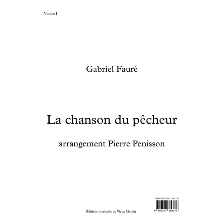 Gabriel Fauré: La chanson du pêcheur, matériel d'orchestre