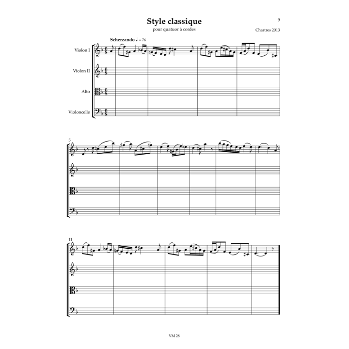 Classic string quartet