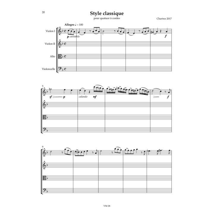 Quatuor à cordes classique