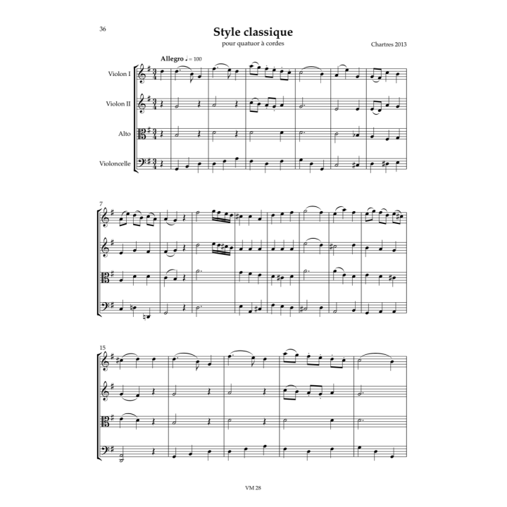Quatuor à cordes classique