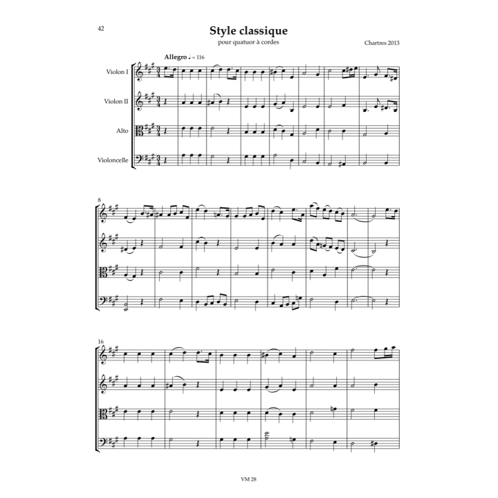 Quatuor à cordes classique