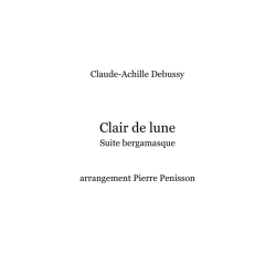 Claude Debussy, Clair de lune, chamber orchestra, full score