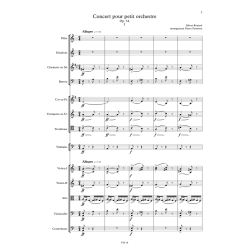 Albert Roussel, Concert, arrangement for chamber orchestra, full score