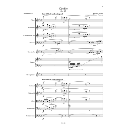 Richard Strauss, Cäcilie, double quintette - conducteur