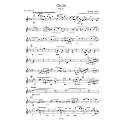 Richard Strauss, Cäcilie, chamber orchestra, parts