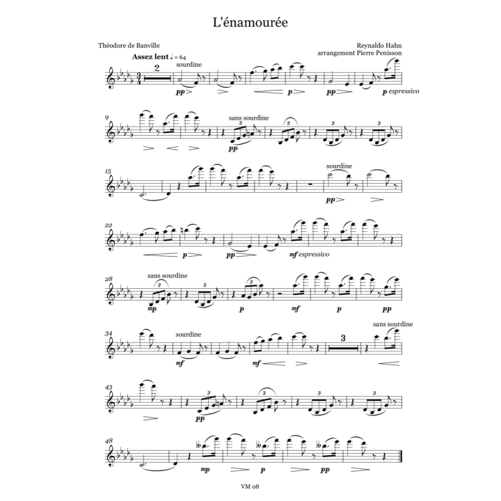 Reynaldo Hahn: L’énamourée, matériel d'orchestre