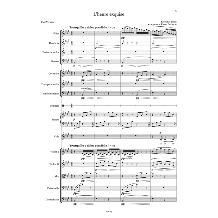 Reynaldo Hahn: L’heure exquise, conducteur