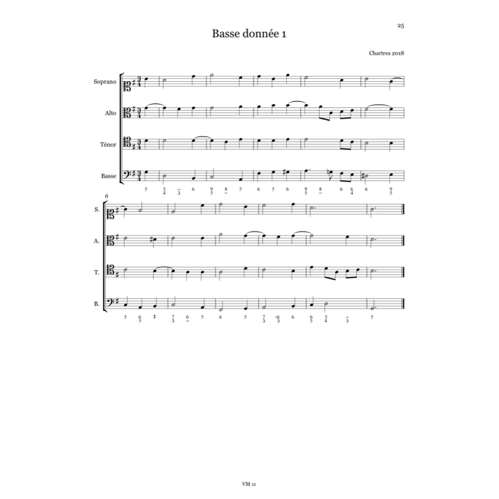 Vingt basses chiffrées