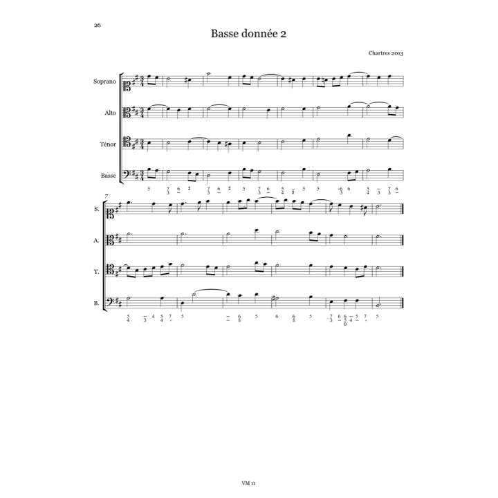 Vingt basses chiffrées