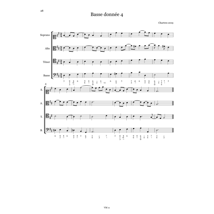 Vingt basses chiffrées