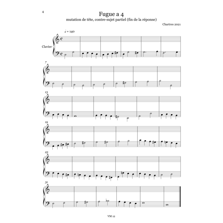 Fugues pour clavier